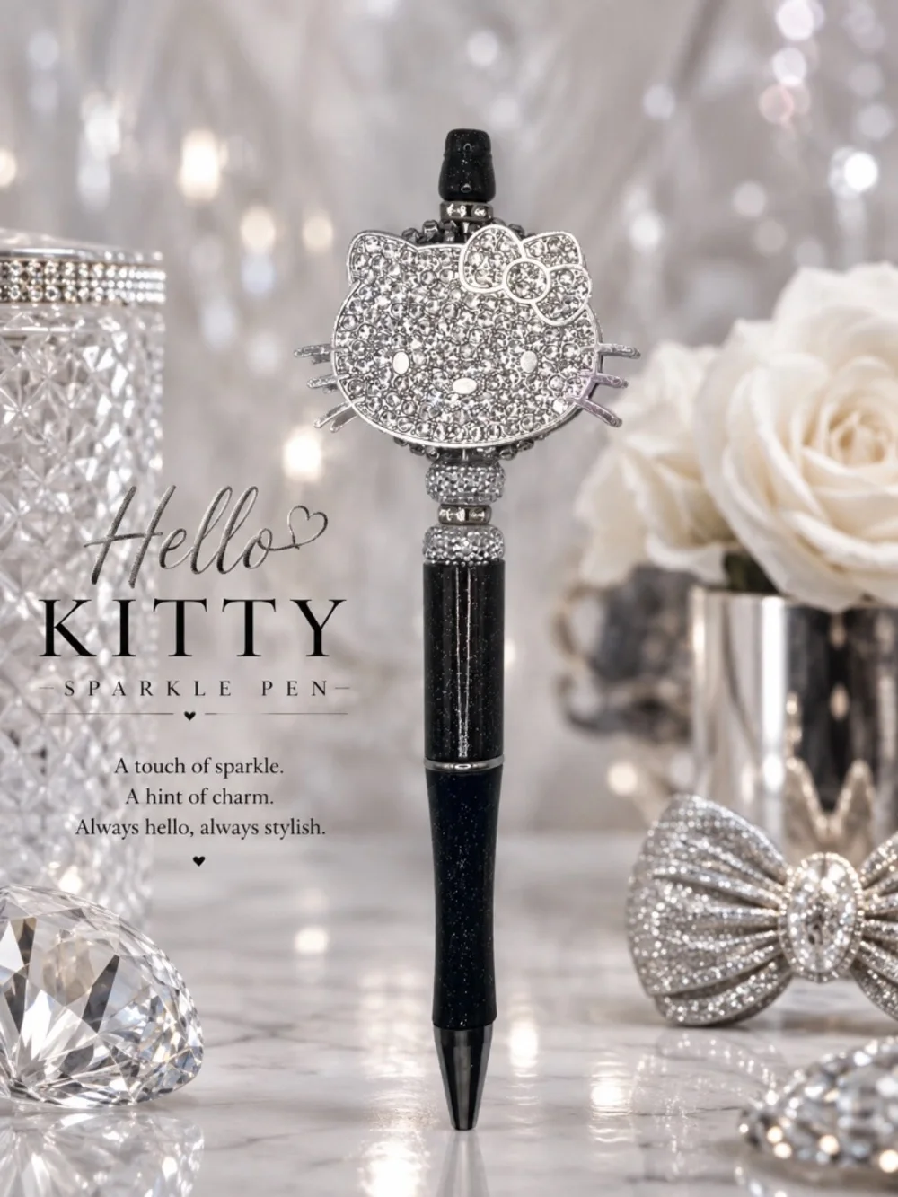 Sparkle Noir Crystal Pen
